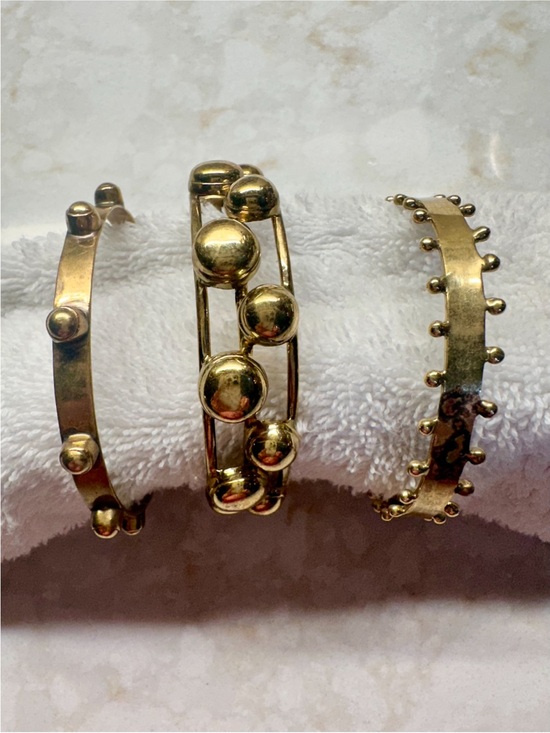 Jewelry - Vintage Modernist Brass Bracelet Set of 4